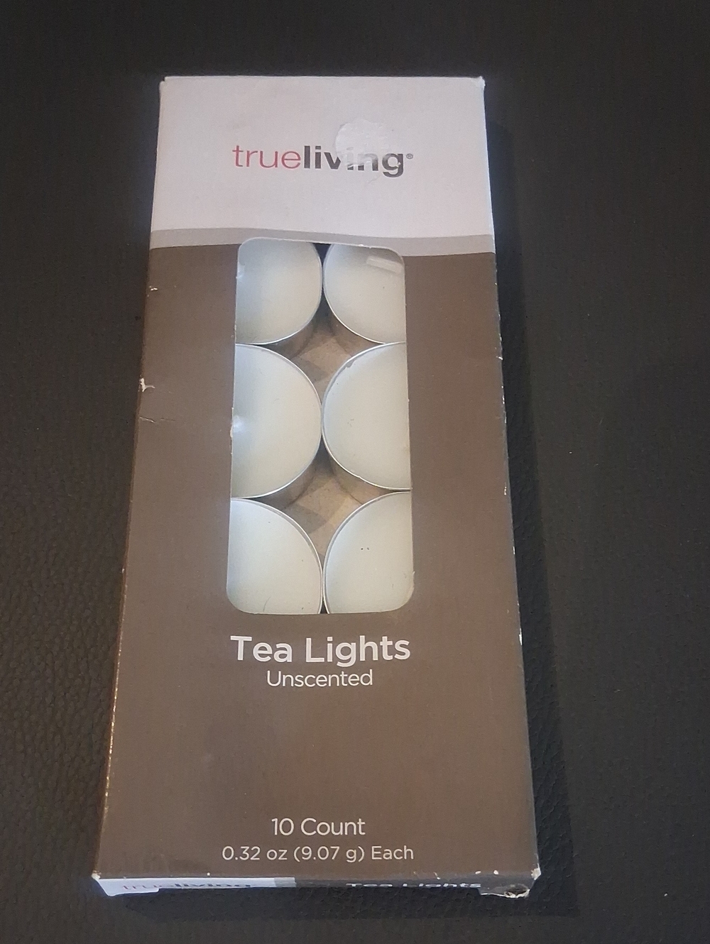 trueliving White Unscented Tea Lights - 10 Count